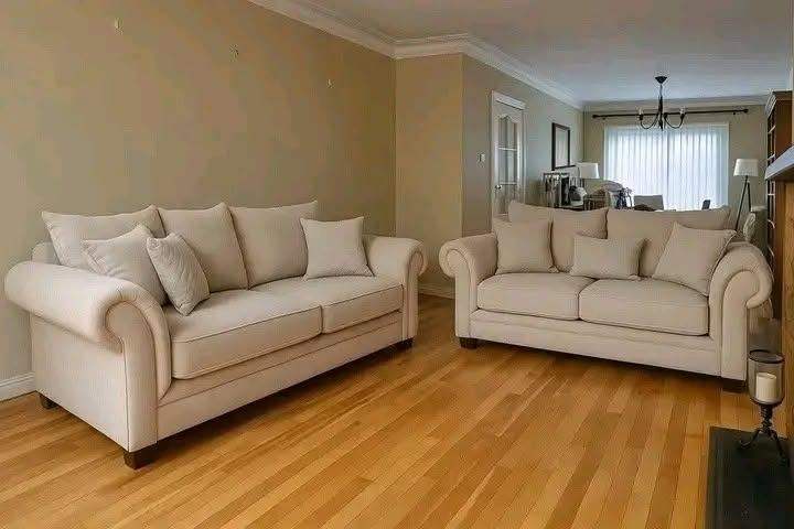 Modern Beige 3x2 Seater Sofa - Brand New - Free Delivery!