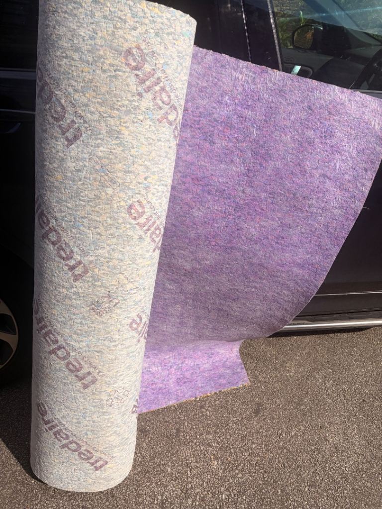 New Tredaire Carpet Underlay – Purple, Unused Roll