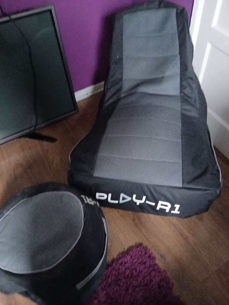 Gaming chair and footstool