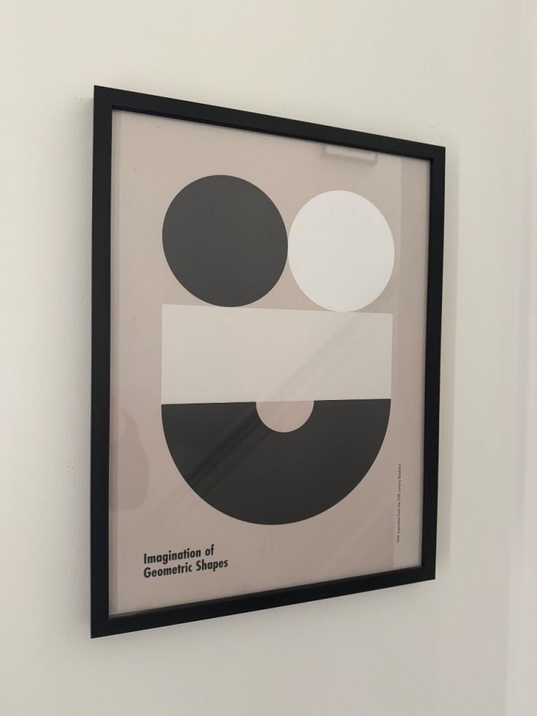 Desenio Framed Bauhaus Style Art Print - Geometric Shapes Design