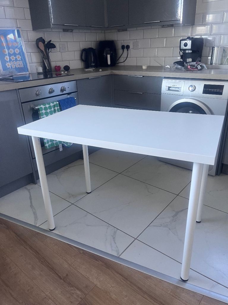 White IKEA desk