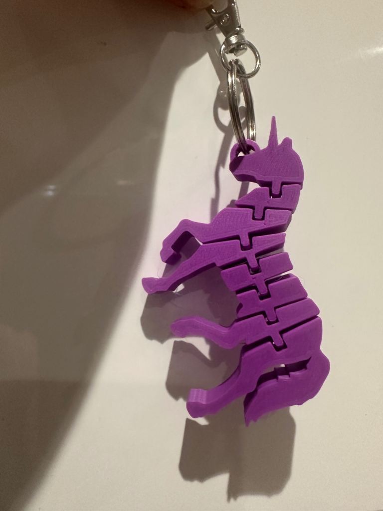 image for Articulated unicorn keyring 