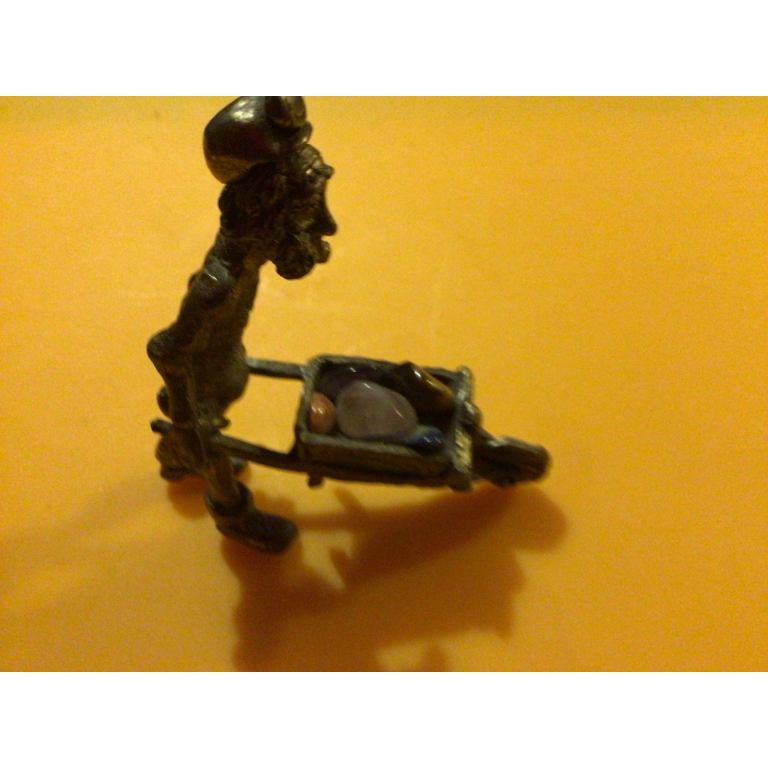 miniature pewter miner with barrow by J pitt 