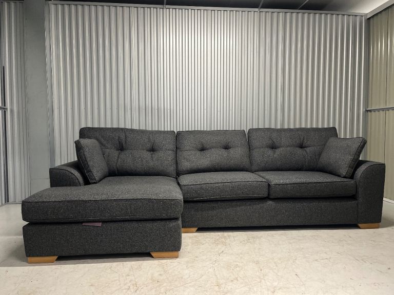 NEXT Dark Grey 5 Seater Corner Sofa With Chaise - Delivery Available