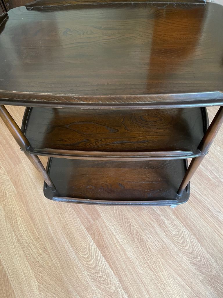 ERCOL three tier tea trolley