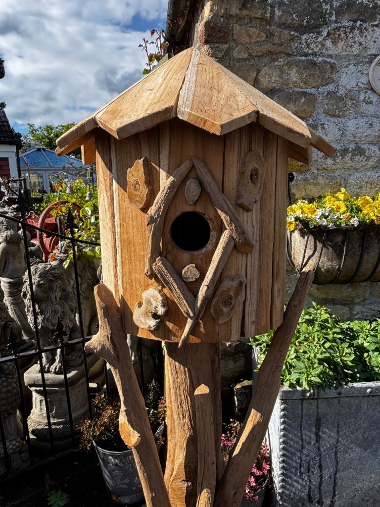 Teak Driftwood Bird House 