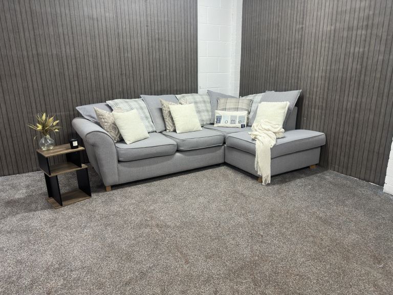 DFS Angelic ash grey corner sofa