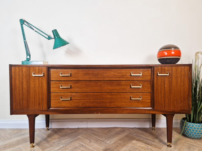 G Plan Egomme Gold Label Vintage Mid Century 1950s Danish Design  Sideboard Credenza BL802