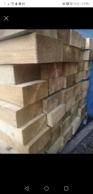 Railway sleepers. (PRESSURE TREATED) 200mmx100mmx2400mm