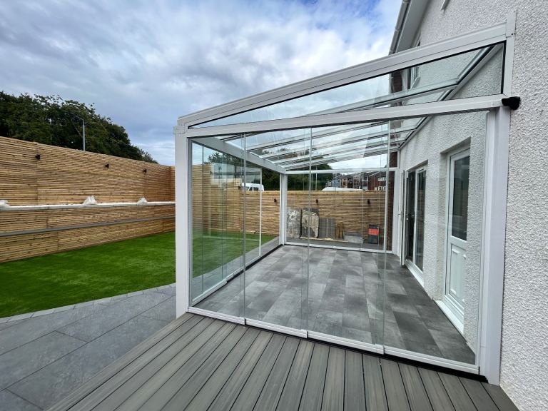 GLASS AND ALUMINIUM EXTENSION GARDEN ROOM VERANDA PATIO