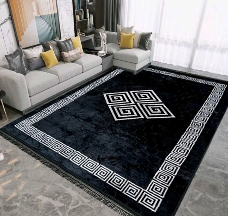 160x230CM Black Rug Carpet Living Bed Room