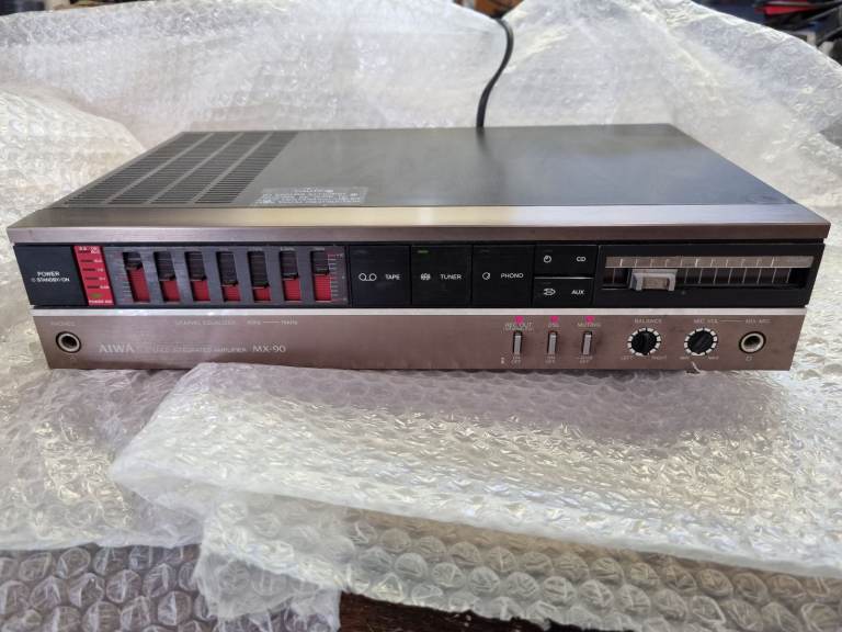 Aiwa Stereo Integrated Amplifier MX-90 Graphic Equaliser Vintage Amp
