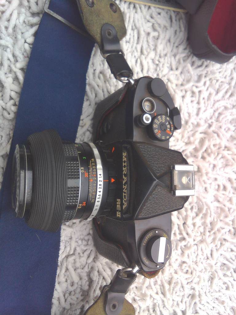 Job lot Miranda RE-II 35mm slr with 50mm lens and selection of lenses and accessories 