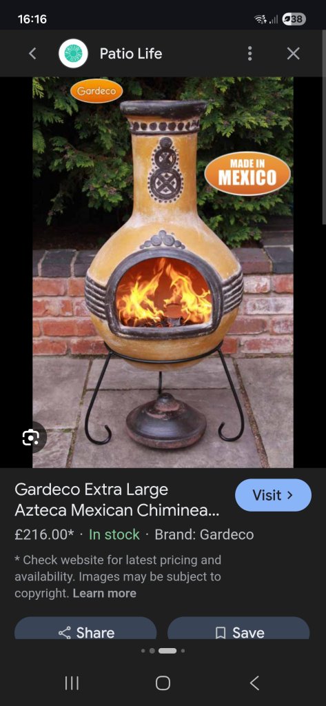  Extra Large Azteca Mexican Chiminea 