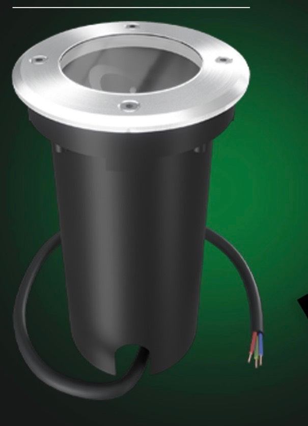 Brand new 15nr FUENTE LED ROUND GROUND LIGHT STAINLESS STEEL