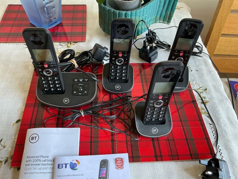 BT Advanced Phone with 100% Call Blocking – Quad Handset