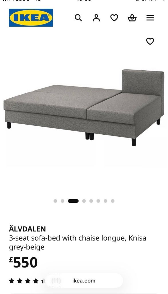 IKEA Corner sofa-bed with storage