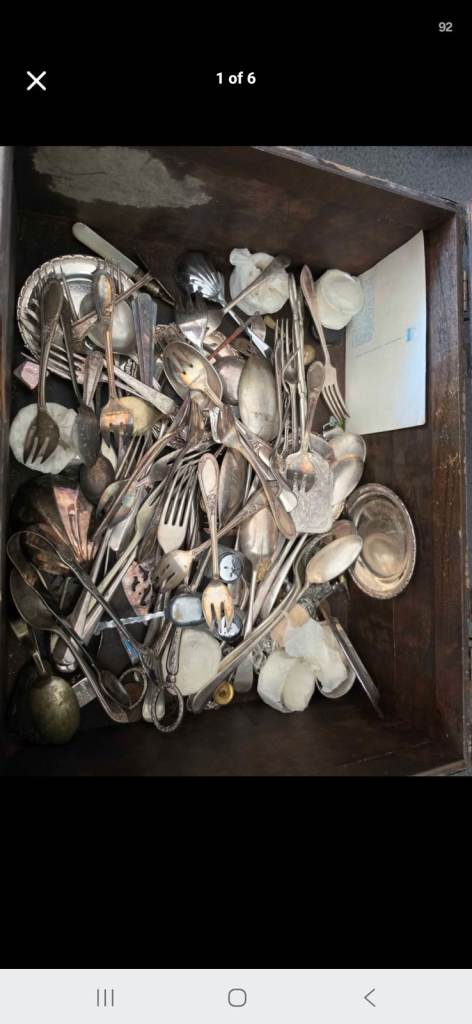 Large Quantity of Mixed Silver-Plated Cutlery – Spoons, Forks, and More