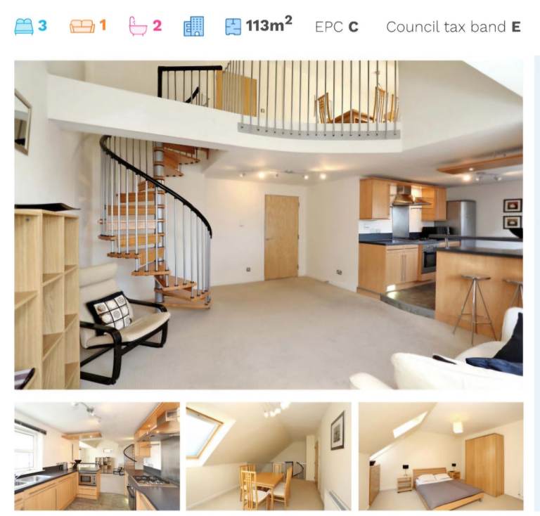 3 bedroom, 2 storey penthouse, Aberdeen city centre close to union square, trains and buses