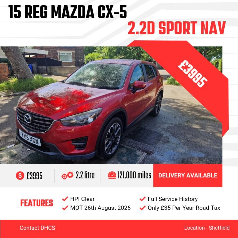 2015 Mazda CX-5 2.2d Sport Nav 5dr ESTATE Diesel Manual