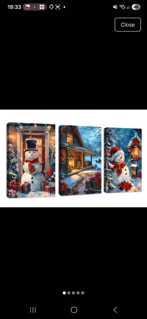 New Christmas Snowman Canvas Wall Art Set – 3 Pieces