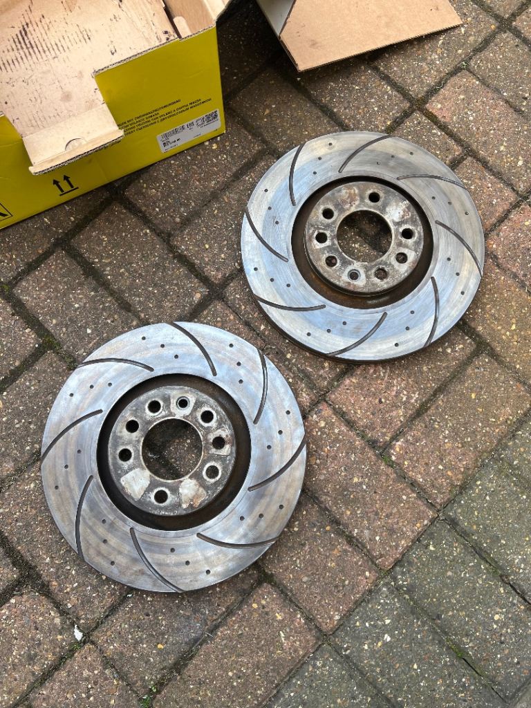 Vauxhall Astra h vxr grooved front brake discs 