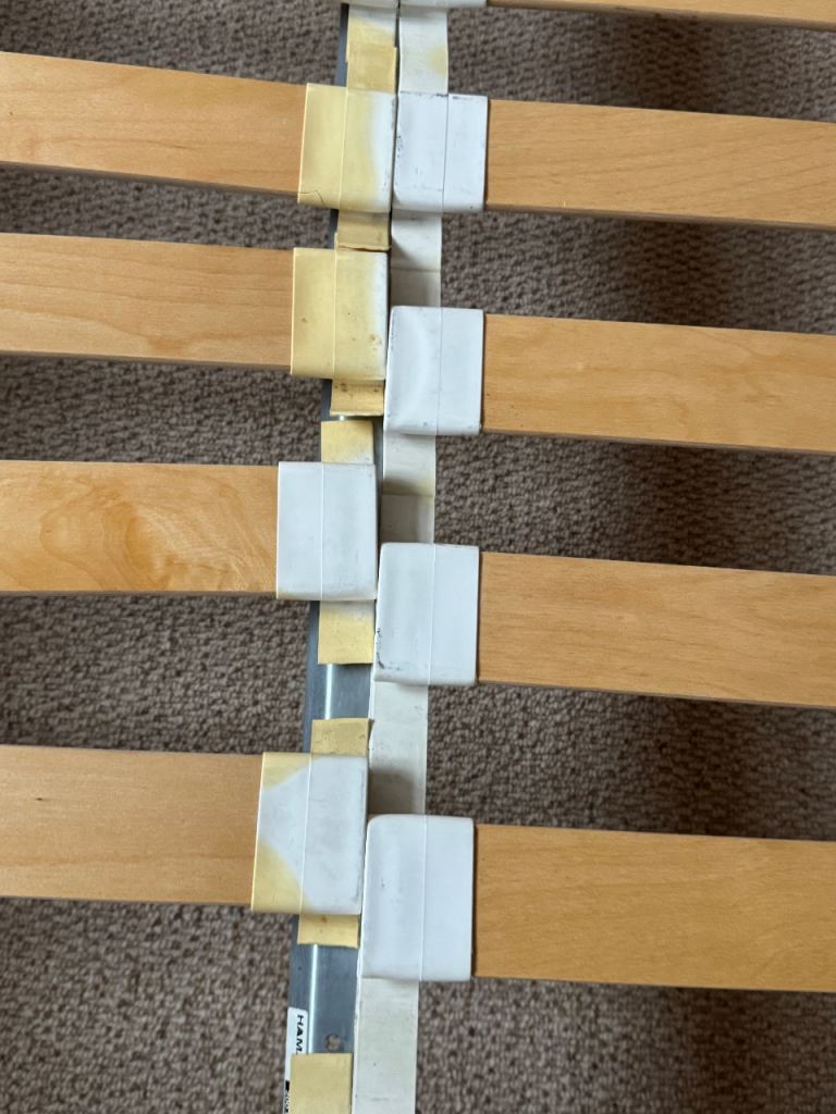 Wooden double bed frame