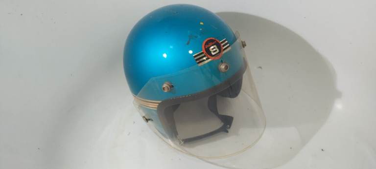 vintage stadium 8 skid lid helmet hipster moped motorcycle classic motorbike parts FREE Del.
