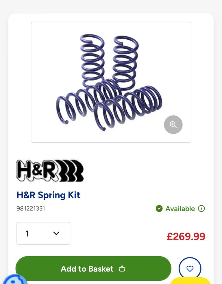 Mercedes A Class - W176 Lowering Springs 