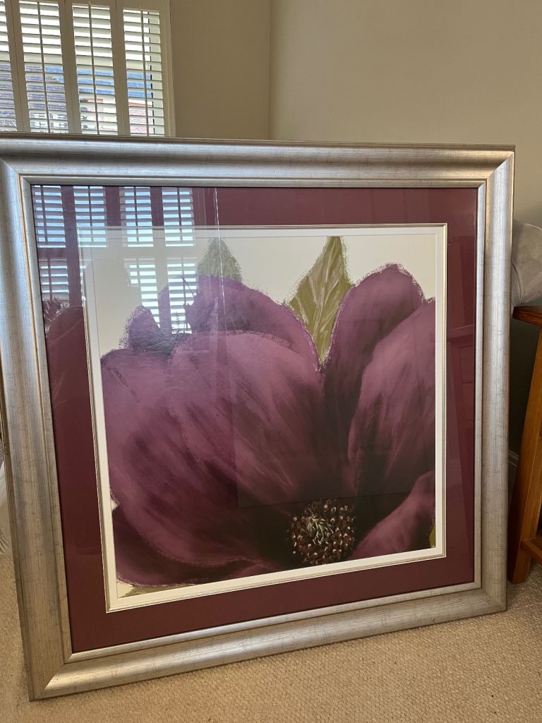 Large framed floral Artko Print, Picture