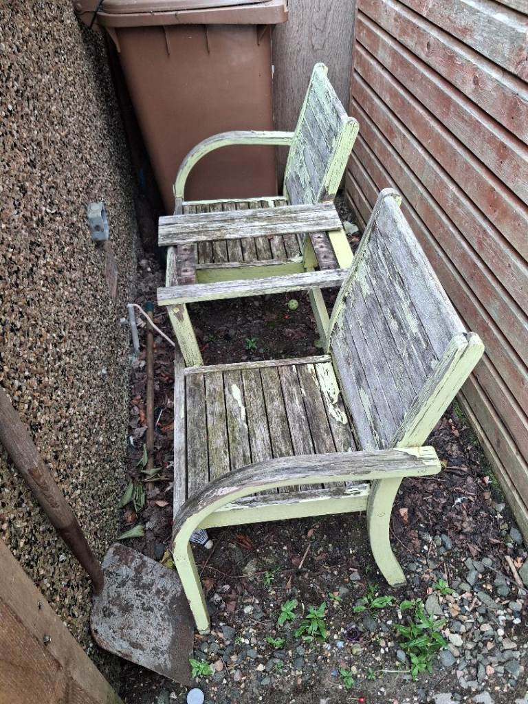 Garden double chair bench