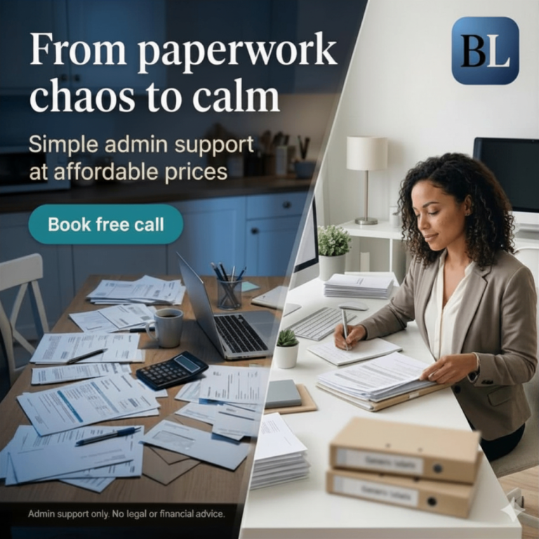 Free 15-minute Call | Admin Support | Forms | Letters | Document | Organising