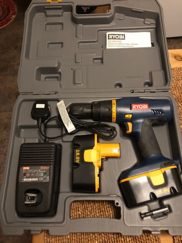 Ryobi cordless drill and accessory kit