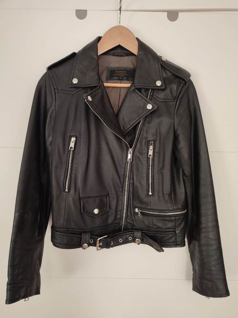 Women's leather biker jacket 