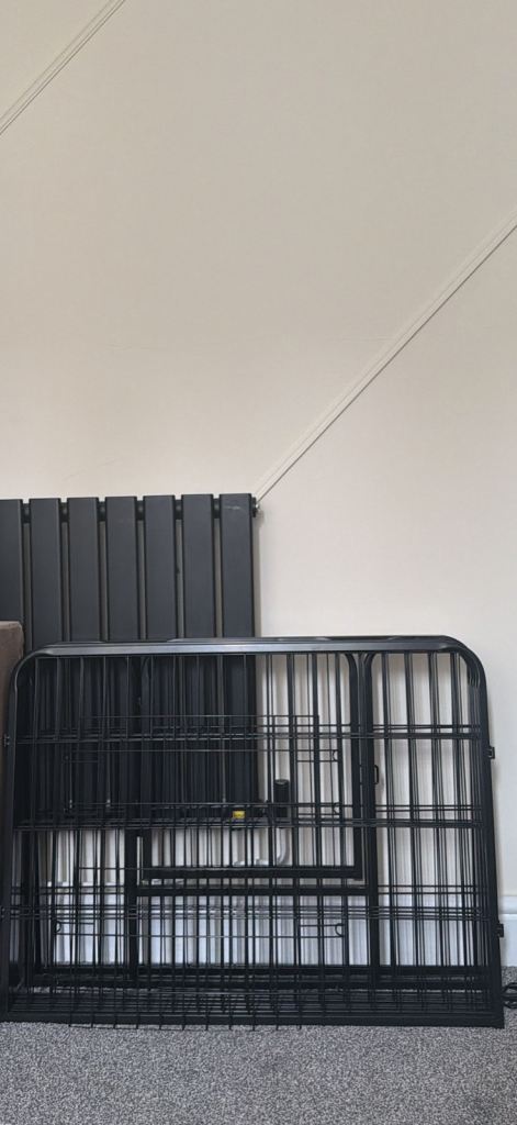 Large Black Metal Pet Playpen or Dog Crate
