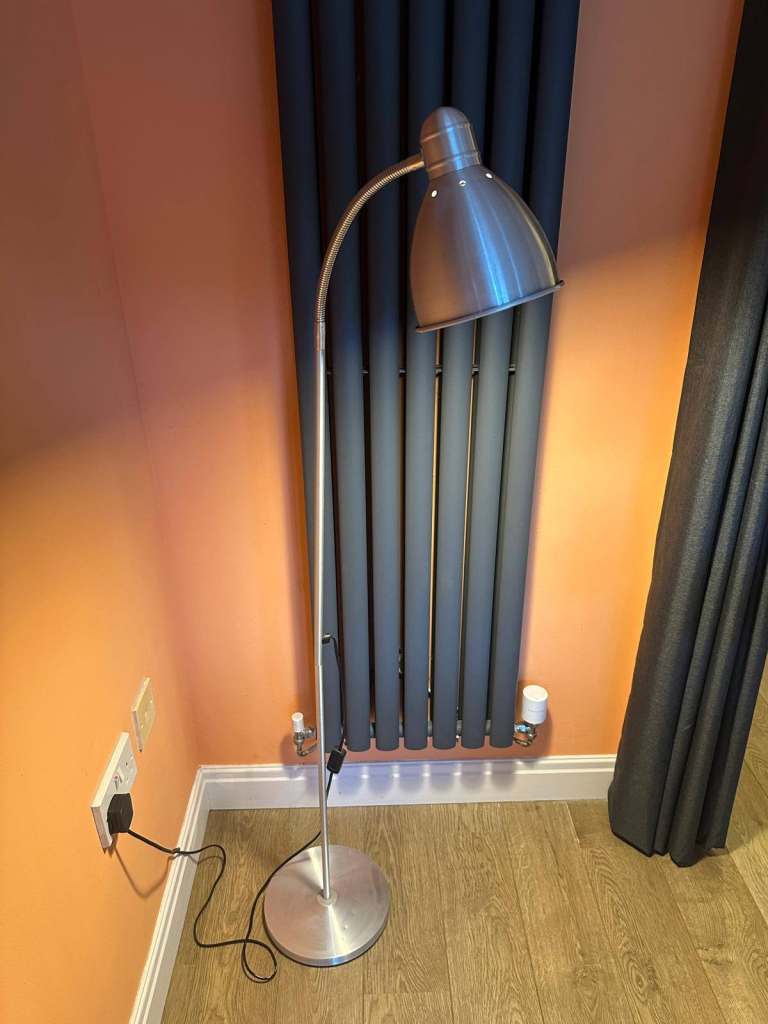 Silver Floor Lamp – Good Condition