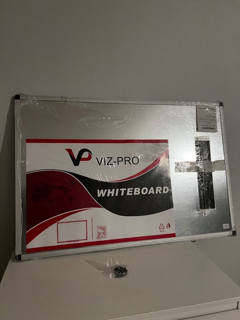 VIZ-PRO 90×60cm Whiteboard – Brand New / Unused