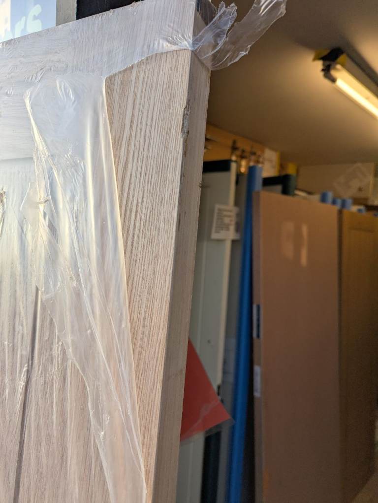 Internal unfinished oak door