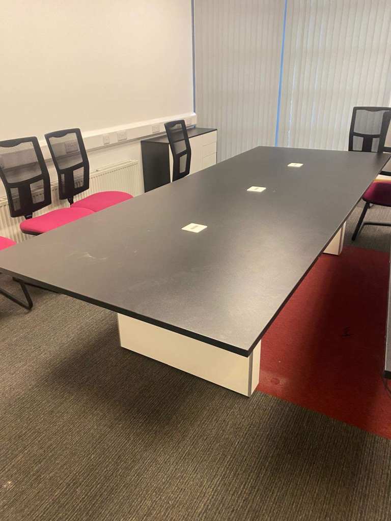 3000mm Black Boardroom Table