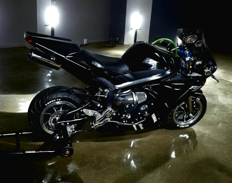  midi moto Yamaha YZF R1 replica black 4 stoke Super Pocket Motorbike 