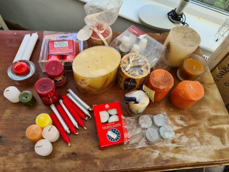 Huge mixed bundle of NEW candles and tea lights - 40 in total - NEW