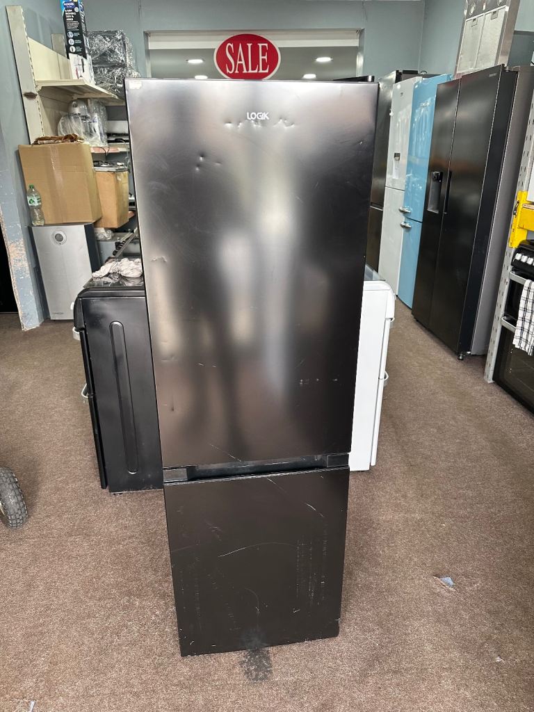 image for Logik black top condition frost free medium fridge freezer 
