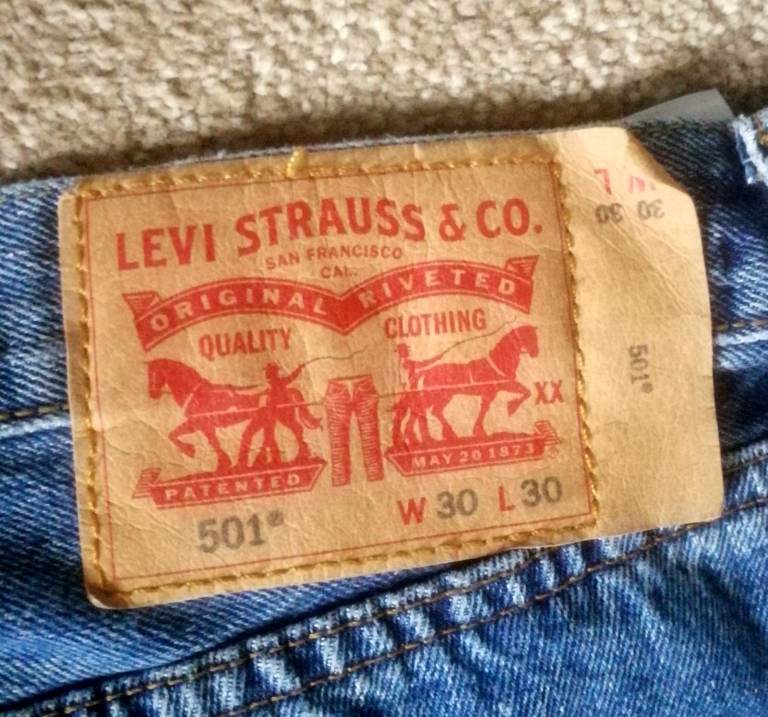 Men's Levi's Levi 501 Blue Jeans Straight Leg W30" L28"