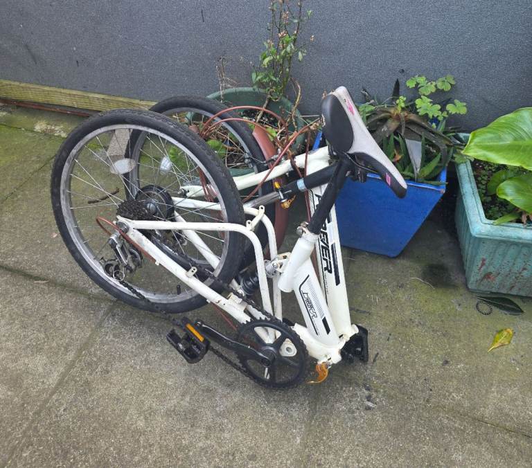 Folding Bike white colour 