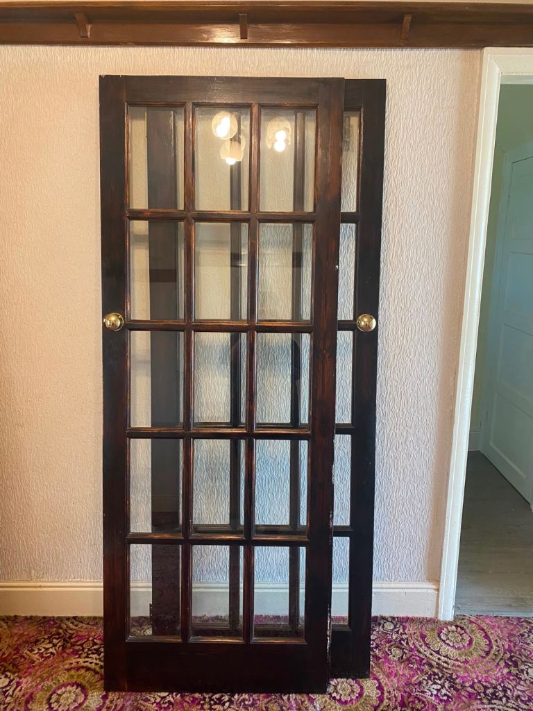 Dark Wood Glazed Doors
