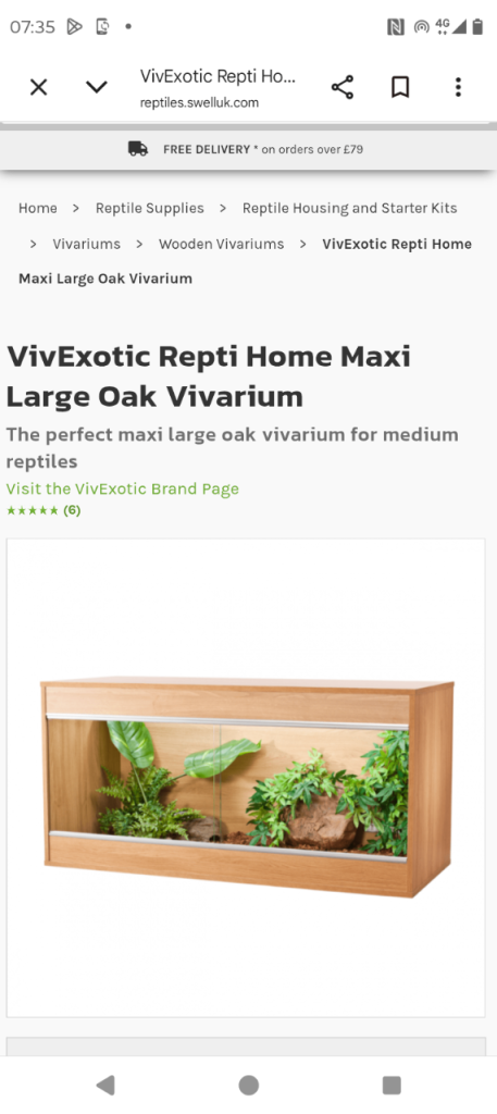 VivExotic Repti Home Maxi Large Oak Vivarium