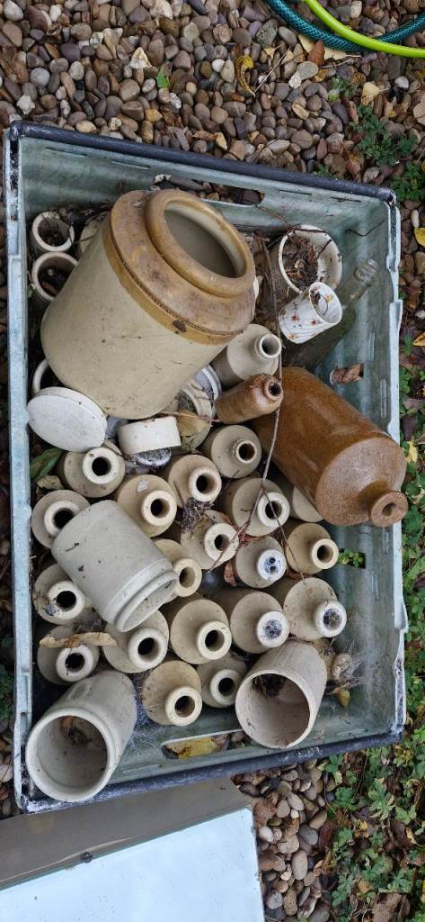 Job Lot of Antique Stoneware Bottles and Jars