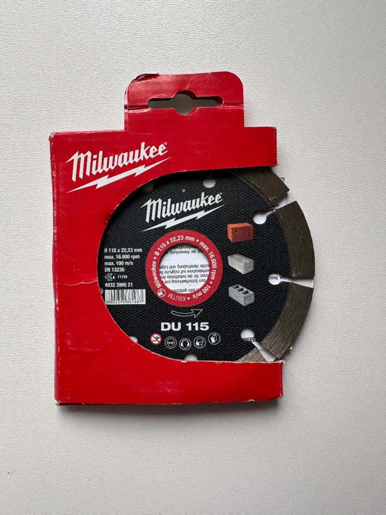 Milwaukee 115mm Diamond Blade Masonry Stone Universal General 4.5" inch Wheel
