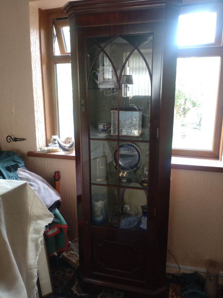 Vintage red Mahogany Corner Unit 