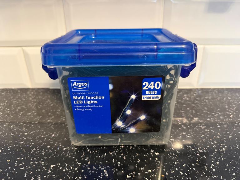 Argos 240 outdoor / indoor bulbs Multi Function LED Lights. Bright White. Static and Multi Function